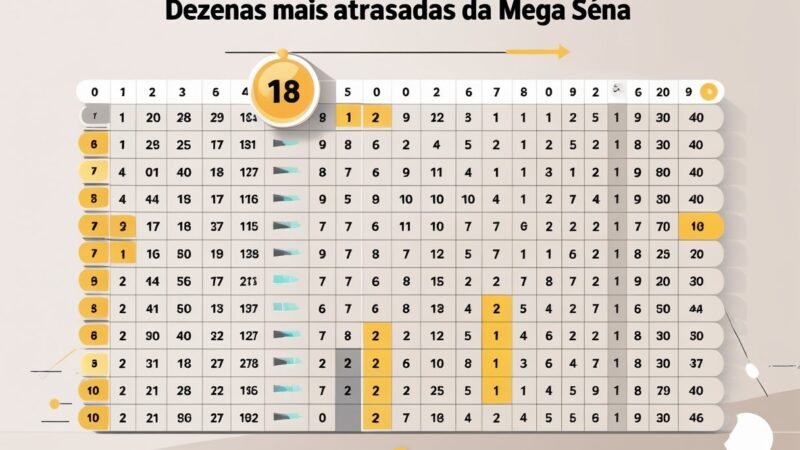 Dezenas mais atrasadas da Mega Sena: veja lista e dicas