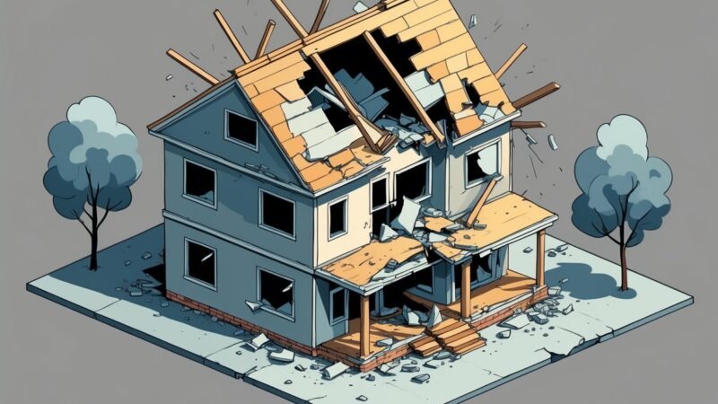 Sonhar com casa desabando: Significados, causas e interpretações